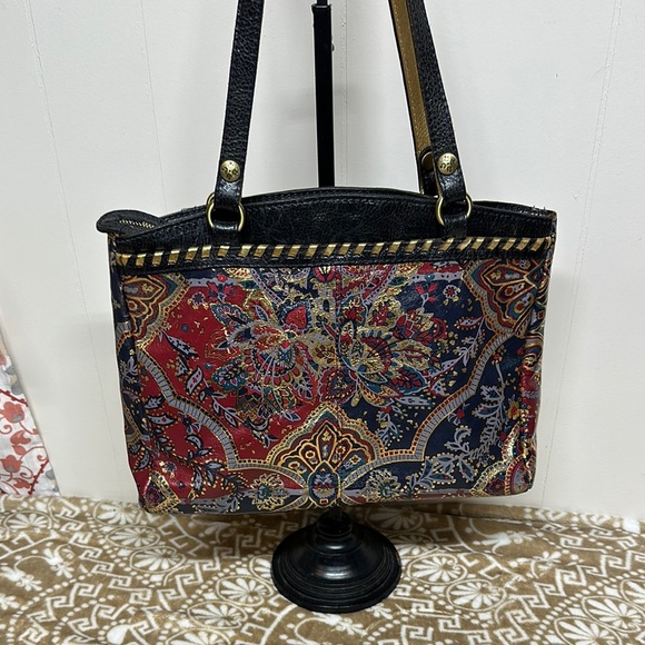 Elegant Black and Red Patterned Women's Bag - Picture 4 of 16